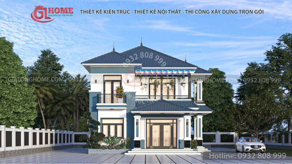 Nhà mái Nhật 2 tầng