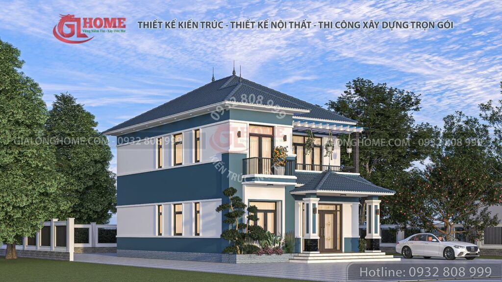 Nhà mái Nhật 2 tầng 