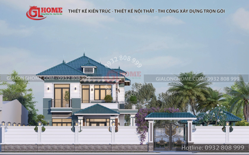 biệt thự vườn 2 tầng mái Nhật 