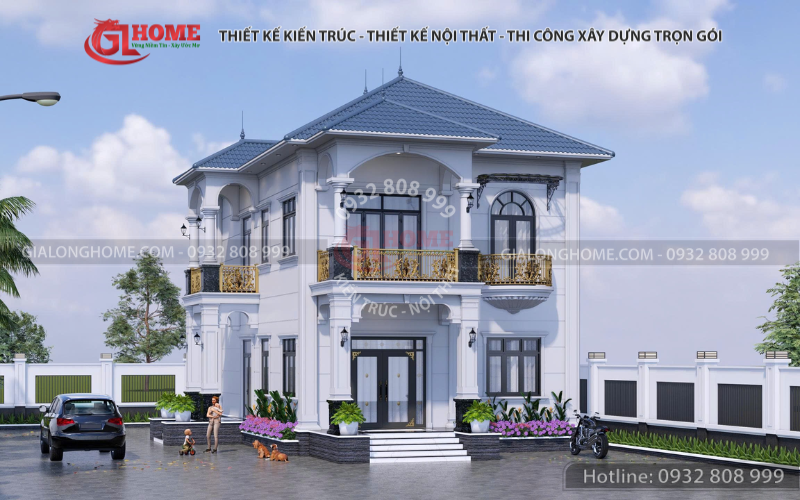 Nhà mái Nhật 1 trệt 1 lầu 4 phòng ngủ