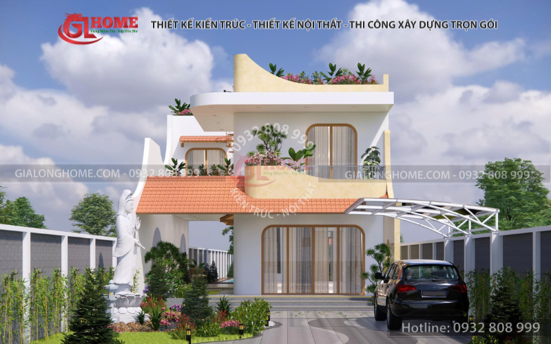 Xây nhà trọn gói Gia Long Home - Thiết kế và thi công nhà Chị Tâm tại Khánh Hòa