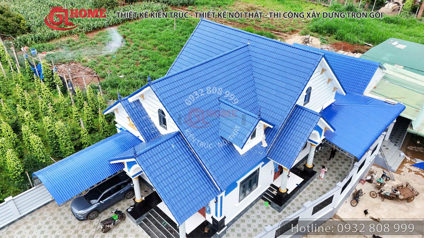 Mặt bằng nhà mái thái 3 phòng ngủ