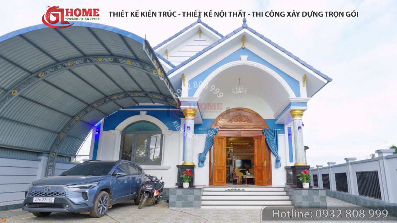 Mặt bằng nhà mái thái 3 phòng ngủ