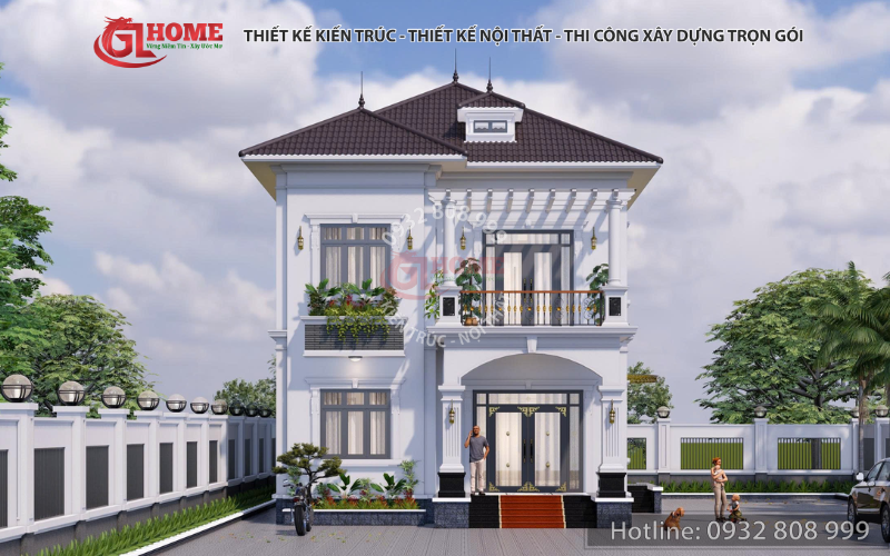 Mẫu nhà tân cổ điển 2 tầng 