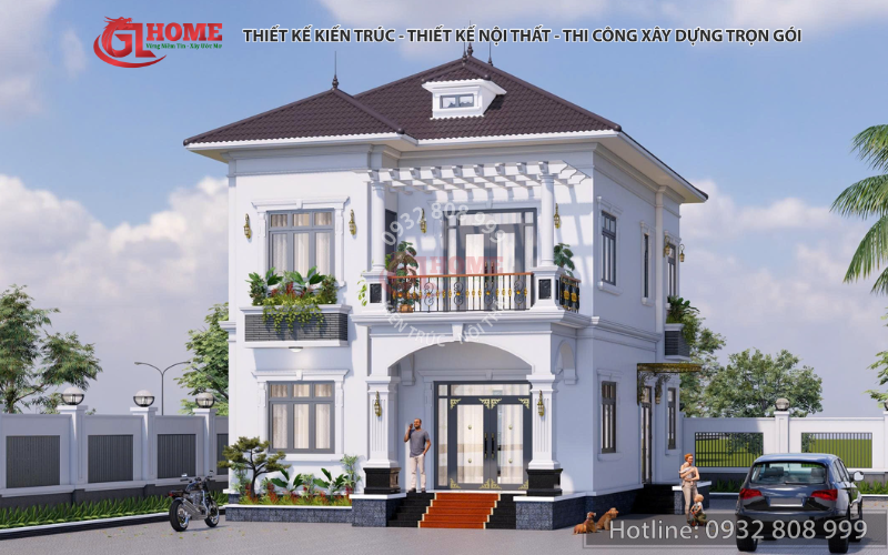 Mẫu nhà mái Nhật tân cổ điển 2 tầng 
