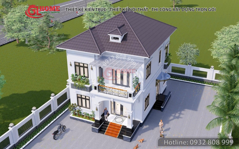 Mẫu nhà tân cổ điển 2 tầng 