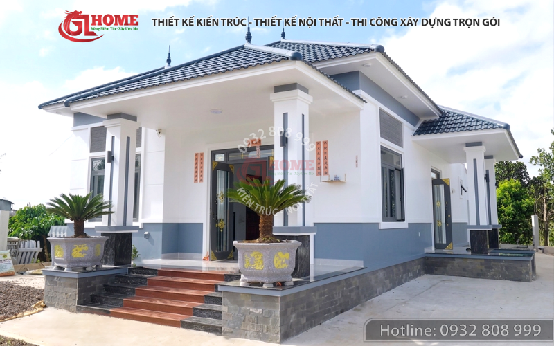 Mẫu nhà cấp 4 mái Nhật