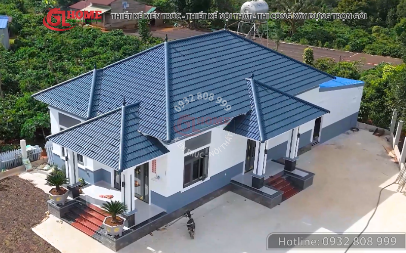 Mẫu Nhà Vườn Mái Nhật 3 Phòng Ngủ Hiện Đại