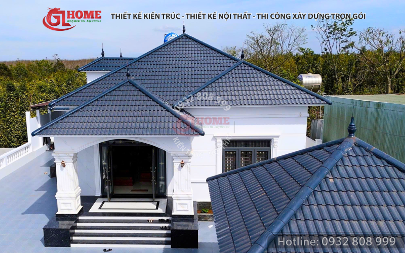 Mẫu Nhà Vườn Mái Nhật 3 Phòng Ngủ Hiện Đại