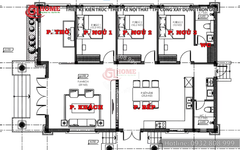 Mẫu nhà mái Thái "quốc dân" 1.6 tỷ tại Đắk Lắk: Đẹp không tì vết, công năng hoàn hảo 4 Xây nhà trọn gói Đắk Lắk
