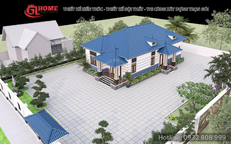 nhà vườn mái Nhật 