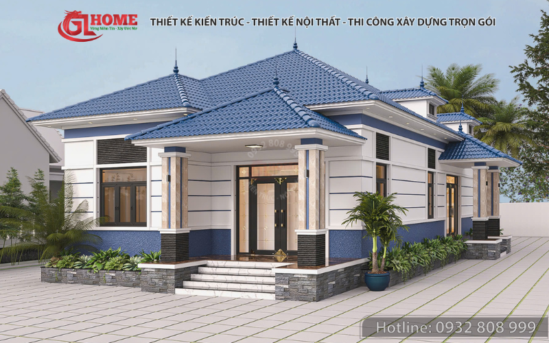 thiết kế nhà vườn mái Nhật
