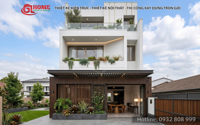 Top 10 mẫu thiết kế nhà phố hiện đại đẹp, tối ưu chi phí, xu hướng mới 2026 10 Mẫu nhà phố hiện đại đẹp