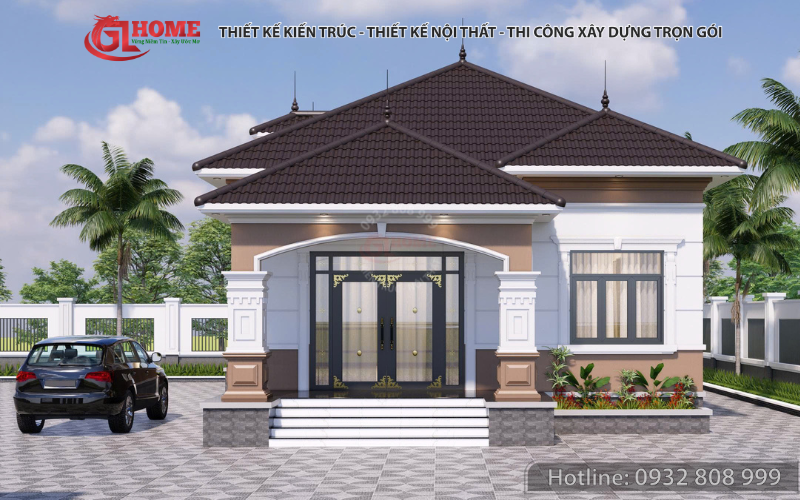 Biệt thự vườn mái Nhật 1 tầng